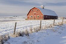 Red Barn In Snowy Landscape Free Stock Photo - Public Domain Pictures