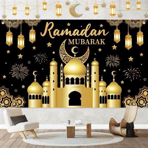 Toile De Fond Banniere Ramadan Mubarak Grand Tissu Musulman Banni Re