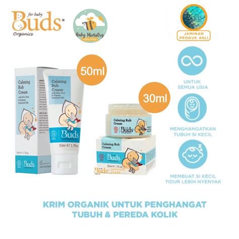 Jual Buds Organic Calming Tummy Rub Cream 30ml Dan 50ml Tub Krim