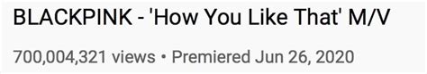 Blackpinks “how You Like That” Becomes Fastest K Pop Girl Group Mv To