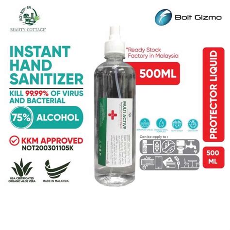 KKM APPROVED 1000ML 500ml Instant Hand Sanitizer Lwith 75 Alcohol