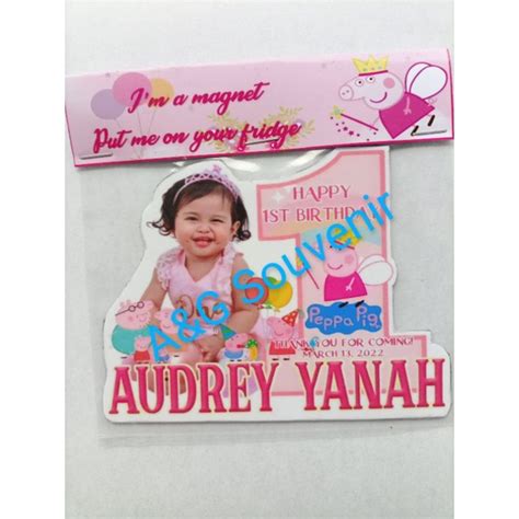 Peppa Pig Number 1 Ref Magnet Souvenir Shopee Philippines