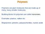 Ppt Chapter Polymers Characteristics Applications And