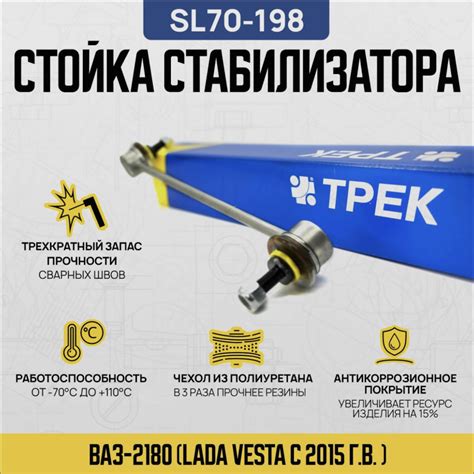 Стойки стабилизатора — Lada Vesta (1G), 1,6 л, 2018 года | расходники ...