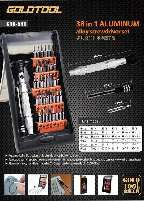 Goldtool Gtk In Aluminum Alloy Screwdriver Set