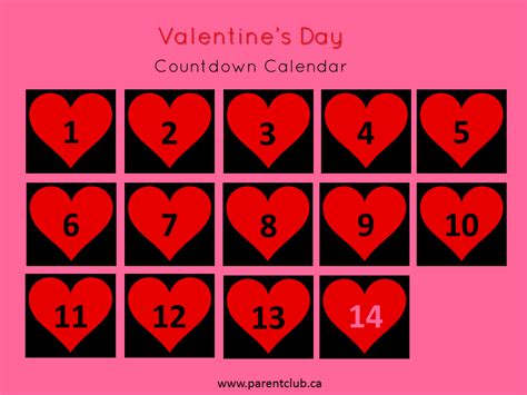 Valentine's Day Countdown Calendar - Parent Club