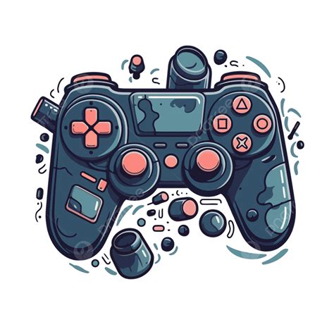 Controlador De Juegos Vector Png Pegatina Clipart Controlador De Videojuegos Se Muestra En Un