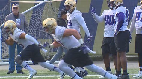 Watch: UW Husky Football begins spring practice | KOMO