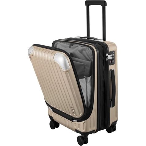 Valise Cabine Extensible Abs Pc Bagage Main Trolley Rigide Bagages