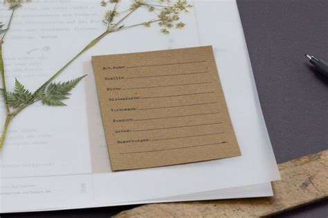 Herbarium Label Template Word