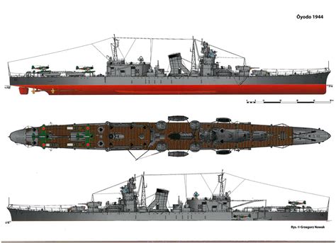 Ijn Light Cruiser Oyodo 大淀 Schlachtschiff Schiff Kriegsschiffe