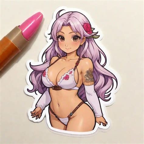 Cute Stickers A Full Naked Also Breast And Genitalia On White