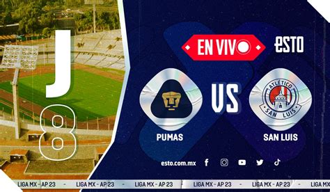 Pumas vs Atlético San Luis sigue todas las acciones del juego de Liga