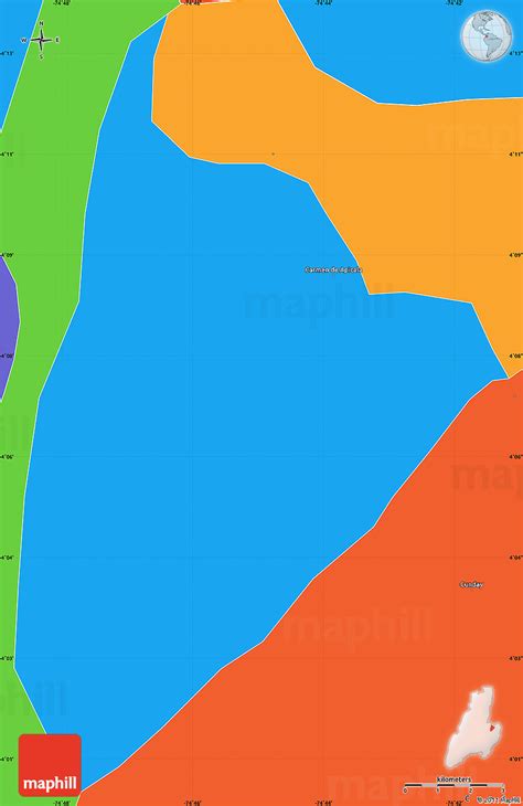 Political Simple Map Of Carmen De Apicala