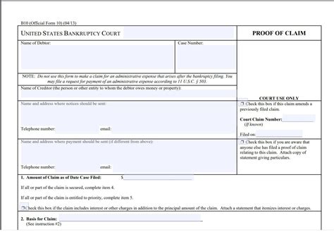 Proof Of Claim Definition