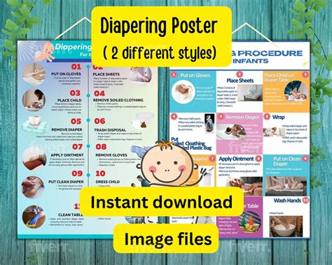 Step By Step Diapering Guide For Infants Digital Download Stay Safe And