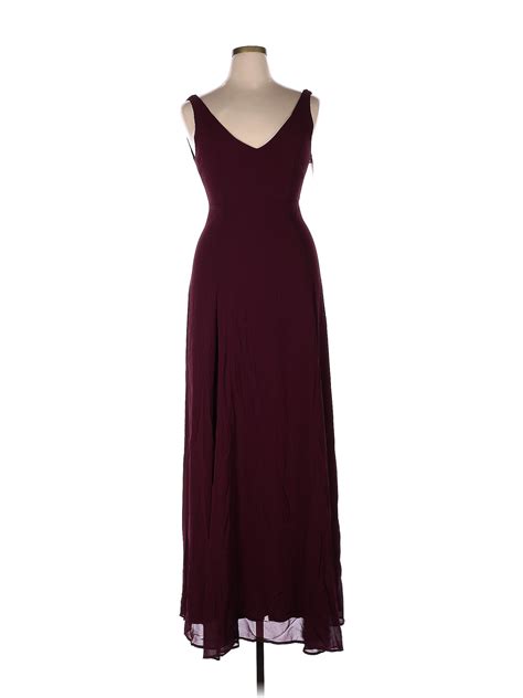 Show Me Your Mumu 100 Polyester Solid Maroon Burgundy Cocktail Dress