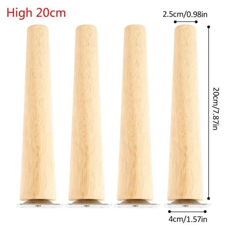 PIED DE LIT Straight High 20cm Pieds De Meuble En Bois Massif 4