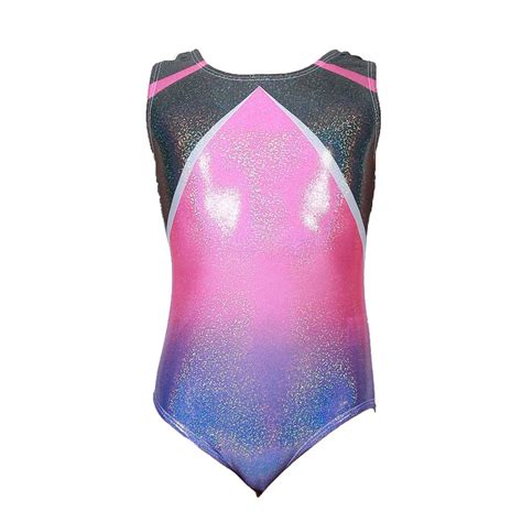 Buy Gymnastics Leotards For Girls One Piece Sparkle Colorful Rainbow