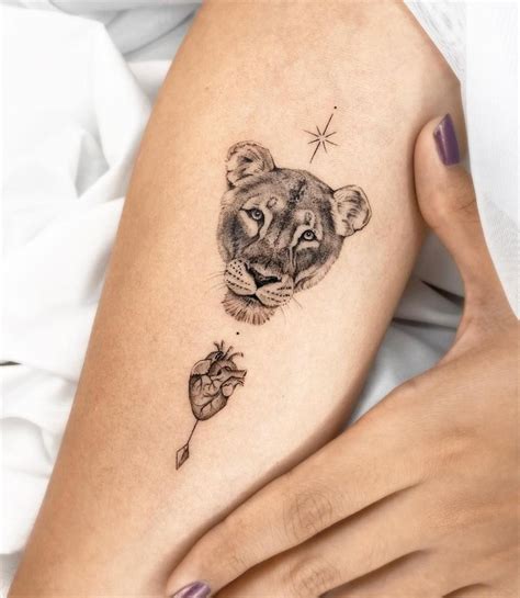 Lioness Tattoo For Women