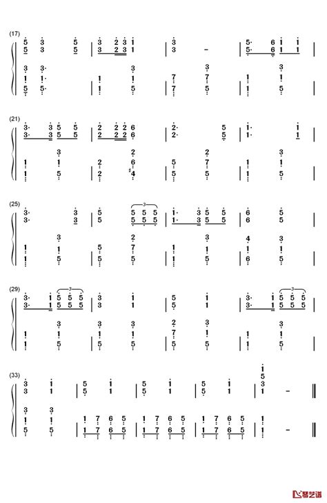 义勇军进行曲钢琴简谱 数字双手 聂耳 简谱网