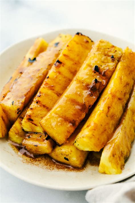 Caramelized Brown Sugar Cinnamon Grilled Pineapple | The Recipe Critic