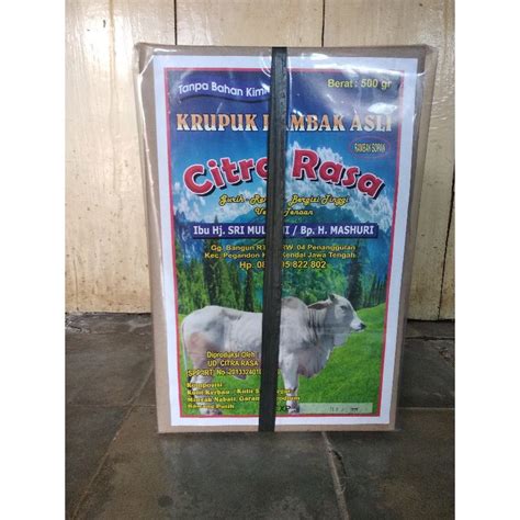 Jual Kerupuk Rambak Sapi Matang Khas Kota Kendal Merk CITRA RASA 500