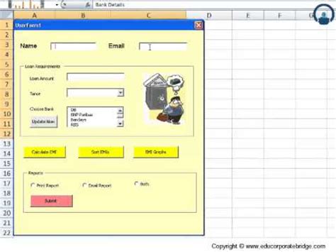 Userform Excel Vba Visual Basic Tutorials Youtube