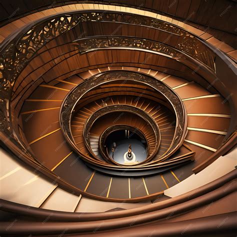 Premium Photo | A spiral staircase descending into darkness