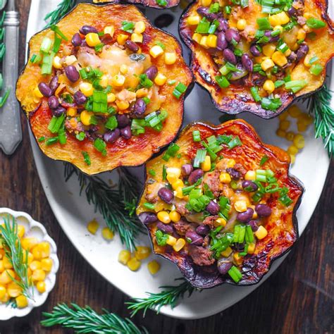 Floor Beef Stuffed Acorn Squash Southwestern Style Tasty Made Simple