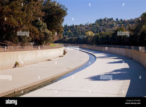 Los Angeles River As It Runs Through Studio City Los Angeles