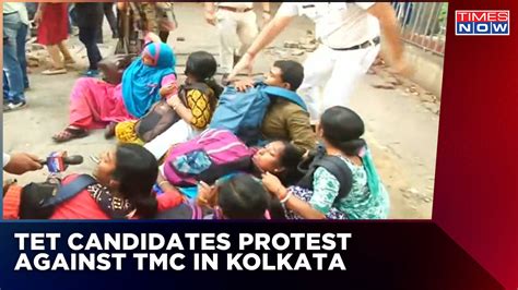 2014 Tet Candidates Protest Outside Office Of Tmc Mp Abhishek Banerjee