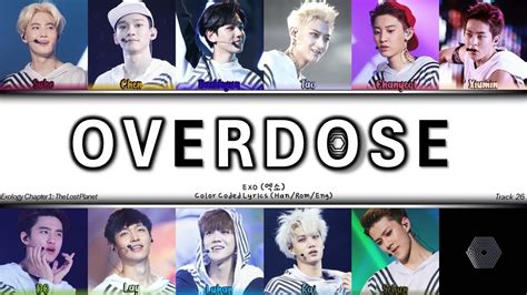 EXO 엑소 Overdose 중독 Live Color Coded Lyrics YouTube