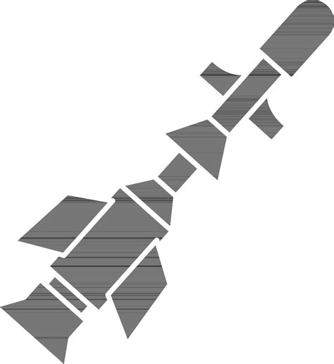 Illustration of Missile Icon in Black And White Color. 24472127 Vector ...