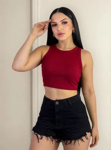 Short Jeans Preto Hot Pants Cintura Alta Desfiado Basico Parcelamento Sem Juros