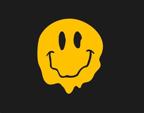 Melted Smiley Shirt Svg Yellow Emoji Smiley Face Drip Etsy