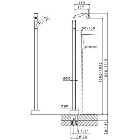 Flaminia Fl Fold Miscelatore Monocomando Lavabo Free Standing