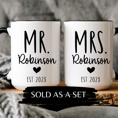 Personalized Mr And Mrs Coffee Mugs Custom Mr Mrs Coffee Mugs Husband