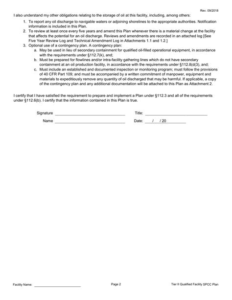 California Tier II Qualified Facility Spcc Plan Template Fill Out