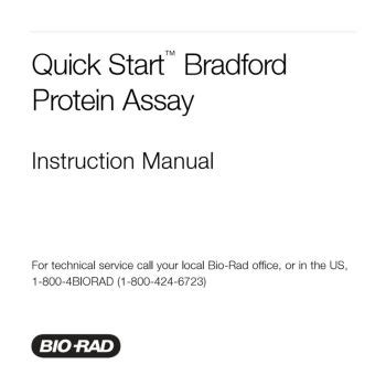 Quick Start Bradford Protein Assay Bio Rad Flipbook By Fliphtml