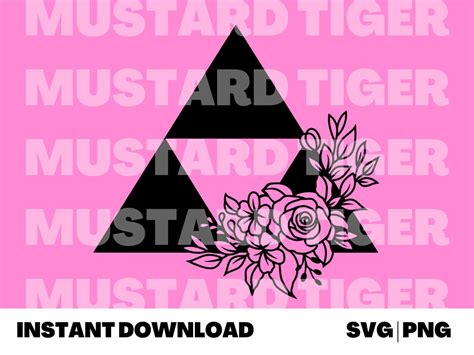 Triforce Florals Png Svg Cutting File Zelda Png Design Etsy