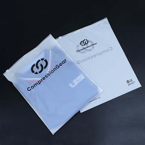 Lesi Custom Logo Zipper Clothes Packaging Frosted Plastic Ziplock Bag