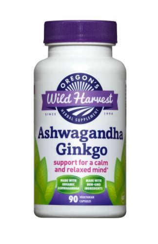 Oregons Wild Harvest® Ashwagandha Ginkgo Veg Capsules 90 Ct Ralphs