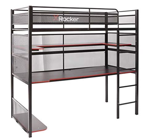 X Rocker Battlebunk Gaming Bunk Bed High Sleeper With Desk Shelves