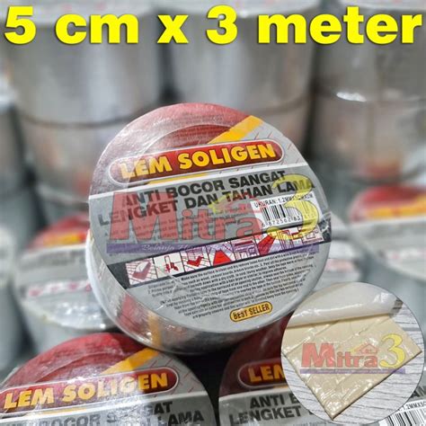 Jual Lem Seng SOLIGEN 5cm X 3m Lakban Anti Bocor Tambal Atap