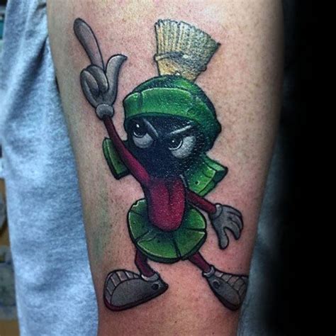 40 Marvin The Martian Tattoo Designs For Men - Cartoon Ink Ideas