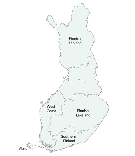 Finland Map Map Of Finland Divided Into Six Main Regions 35584644