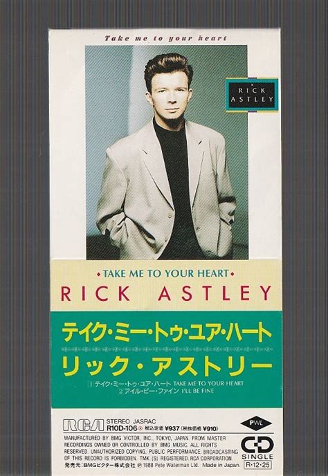 【目立った傷や汚れなし】即決 8cm シングル Scd 廃盤 Rick Astley リック・アストリー Take Me To Your