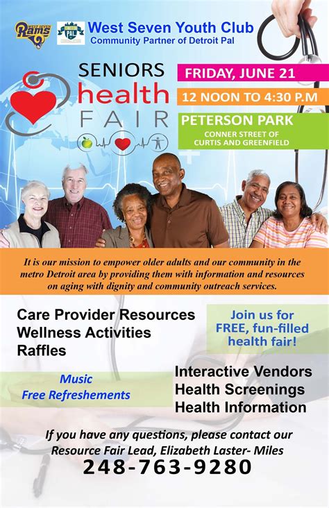 🚨senior Health Fair🚨 West Seven Rams Community Outreach Event Friday