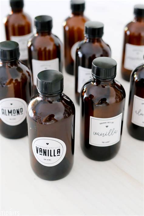 Printable Vanilla Extract Labels Tidbits